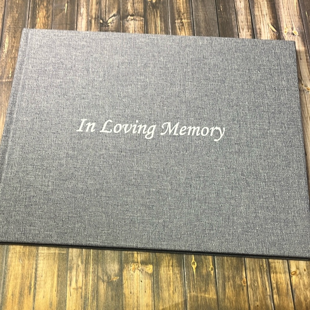 5for$10 Funeral Guest Book for Memorial & Funeral Services In Loving Memory 9by7